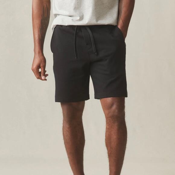 NWOT American Giant Colorblock Sweatshort Men's Medium Black Blue USA - Picture 10 of 11